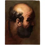 Daniele Crespi, Testa di carattere, oil on panel