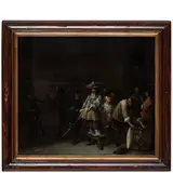 Anthonie Palamedesz., Corpo di guardia, 1650 / Firmato Palamedes in basso a sinistra