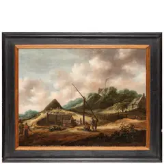 Pieter de Molijn, Paesaggio con pescatori, oil on panel