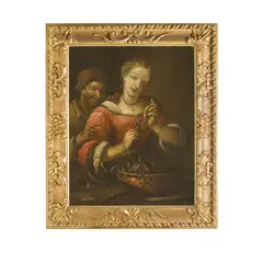 Felice Boselli, Donna morsa da un granchio, oil on canvas