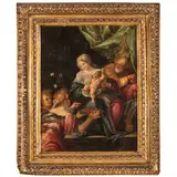 Hans von Aachen, La Sacra Famiglia e angeli, oil on copper