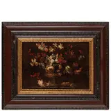 Laura Bernasconi, Vaso di fiori, oil on panel