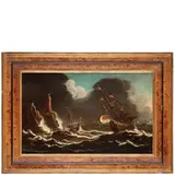 Matthieu van Plattenberg, Fortuna di mare, oil on canvas