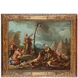 Gaspare Diziani, Mosè e il serpente di bronzo, oil on canvas