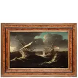 Matthieu van Plattenberg, Fortuna di mare, oil on canvas