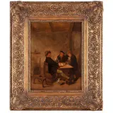 Jan Miense Molenaer, Interno di taverna / Firmato Molenaer sullo sgabello a sinistra