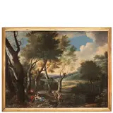 Herman van Swanevelt, Paesaggio con Cefalo e Procri, 1620 circa, oil on canvas