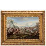Francesco Graziani, Battaglia su un ponte tra cavalieri e fanti, oil on copper