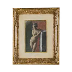 Alessandria, 1853 - Milano, 1919 / Nudo femminile by Angelo Morbelli, oil on canvas applicata on panel, offered Jun 2024