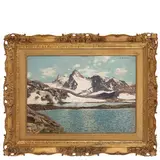 Cesare Maggi, Roma, 1881 - Torino, 1961 / Lago del Rutor, Valle d'Aosta / Firmato C Maggi in alto a destra