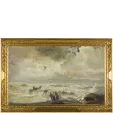 Pompeo Mariani, Monza, 1857 - Bordighera, 1927 / Bordighera, il ritorno dalla pesca / Firmato Mariani, Bordighera e datato in basso a destra