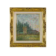 Livorno, 1881 - 1959 / Paesaggio / Firmato Benvenuto Benvenuti e datato 1908 in basso a sinistra by Benvenuto Benvenuti, oil on cardboard, offered Jun 2024