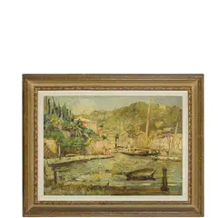 Giuseppe Amisani, Mede Lomellina, 1881 - Portofino, 1941 / Portofino, oil on masonite