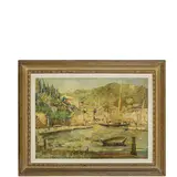 Giuseppe Amisani, Mede Lomellina, 1881 - Portofino, 1941 / Portofino, oil on masonite