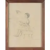 Antonio Donghi, Roma 1897 - 1963 / Studio per Gita in carrozzino, 1955