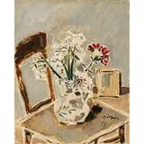 Filippo de Pisis, Ferrara 1896 - Milano 1956 / Vaso di fiori, 1950, oil on canvas