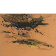 Kyoto 1928 - 2013 / Senza titolo by Domoto Hisao, mixed media on paper applicata on canvas, offered Jul 2024