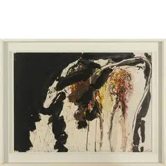 Serge Vandercam, Copenhagen 1924 - Wavre 2005 / Senza titolo, mixed media on paper applicata on canvas