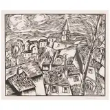 Maurice de Vlaminck, Bougival (Walterskirchen 11), 1914, Woodcut on laid paper