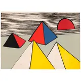 Alexander Calder, Pyramids at Dawn, 1976, Lithograph in colors on wove paper