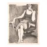 Richard Diebenkorn, Seated Woman Drinking from a Cup (Liguori 173)