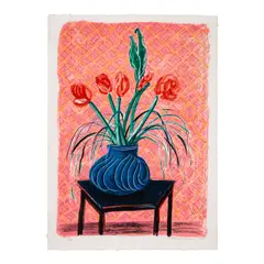David Hockney, Amaryllis in Vase, from Moving Focus (Tyler 272, MCAT 266), 1985, Lithograph in colors on handmade TGL paper