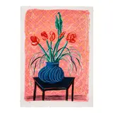 David Hockney, Amaryllis in Vase, from Moving Focus (Tyler 272, MCAT 266), 1985, Lithograph in colors on handmade TGL paper