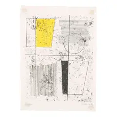 Barbara Hepworth, Three Forms Ascending, from Europäische Graphik VI, 1969, Lithograph in colors on japon nacré paper