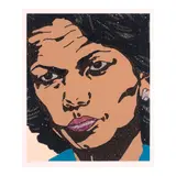Mickalene Thomas, Condoleezza Rice, from When Ends Meet, 2007, Screenprint in colors with hand-applied rhinstoned on 4-ply museum board