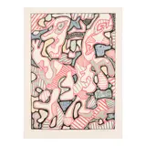 Jean Dubuffet, Affairements (Webel 992), 1964, Lithograph in colors on wove paper
