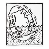 Keith Haring, Three plates, from Lucio Amelio Suite (Not in Littmann), 1983, Three offset lithographs on wove paper, each annotated in pencil by another hand 'ed. 300'