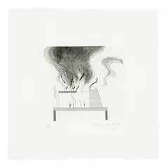 The Lathe and Fire, from Six Fairy Tales from the Brothers Grimm (MCAT 92, SAC 95) by David Hockney, 1969, Etching and aquatint on wove paper, sold Jun 2025