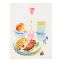 Wayne Thiebaud, Trucker's Supper, from The Physiology of Taste, 1994, Lithograph in colors on wove paper