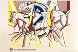 Roy Lichtenstein, Los Angeles Olympic Games (The Red Horseman) (Not in Corlett), 1984, Offset lithograph in colors on wove paper