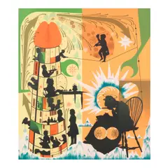 Lari Pittman, This Landscape, Beloved and Despised, Continues Regardless, 1989, Lithograph and screenprint in colors on wove paper