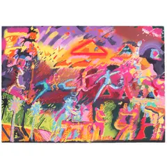 Whatever happened to the Inca? by Carlos Almaraz, 1985, Screenprint in colors on wove paper, sold Jun 2025
