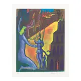 Carlos Almaraz, The Citadel, 1988, Aquatint in colors on wove paper