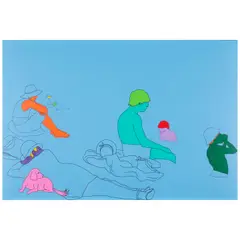 Michael Craig-Martin, Deconstructing Seurat (green turquoise), 2004, Screenprint in colors on wove paper