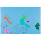 Michael Craig-Martin, Deconstructing Seurat (green turquoise), 2004, Screenprint in colors on wove paper