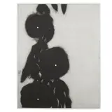 Donald Sultan, Pomegranates; Morning Glories I, 1990; 1991, Two etchings with aquatint on Somerset paper, each initialed in pencil