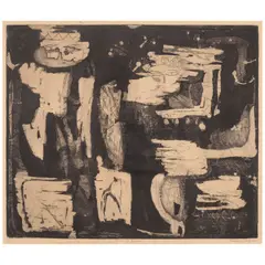 Louise Nevelson, The Ancient Garden (Baro 18), c. 1951, Etching on laid paper