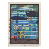Friedensreich Hundertwasser, Song of the Whales (Koschatzky 77), 1979, Woodcut in colors on japon paper