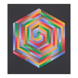 Victor Vasarely, Untitled (Hexagon); Enigma, from Four Red Sphere, c. 1970; c. 1980