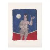Rufino Tamayo, Luna Llena; La Coqueta, from Tamayo 90 aniversario (Pereda 345; 353), 1989, Two lithographs in colors Arches paper, each signed in pencil and numbered 32/110 (there were also 25 artist's proofs in Roman numerals)