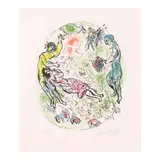 Marc Chagall, And you wove from your neck..., from In the Land of Gods (Mourlot 534, Cramer bk. 72), 1967, Lithograph in colors on Arches paper