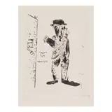 Marc Chagall, Der Talmudlehrer, pl. 9, from Mein Leben (Kornfeld 9)