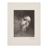 Eugène Carrière, Alphonse Daudet (Delteil 16), 1893, Lithograph on chine collé with wove support