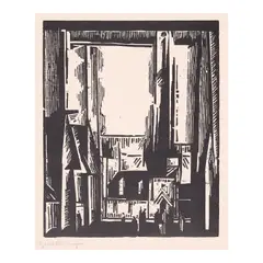Lyonel Feininger, Gelmeroda (Prasse W38), 1918, Woodcut on wove paper
