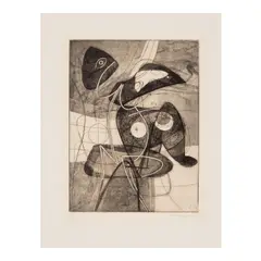 Stanley William Hayter, Personnage virtuelle, from Brunidor Portfolio Number One (Black/Moorehead 182), 1947, Etching with aquatint on wove paper