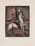 Georges Rouault, Amazone, from Cirque (Chapon & Rouault 198), 1930, Aquatint in colors on wove paper, from the total edition of 270